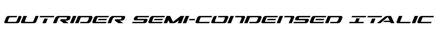 Outrider Semi-Condensed Italic Font Image