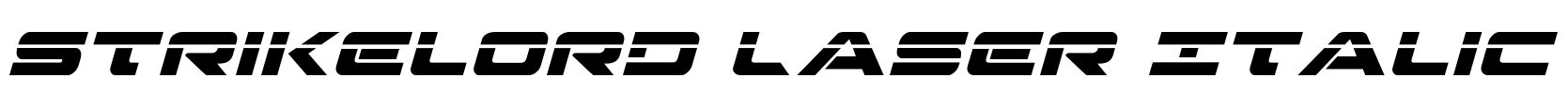 Strikelord Laser Italic Font Image