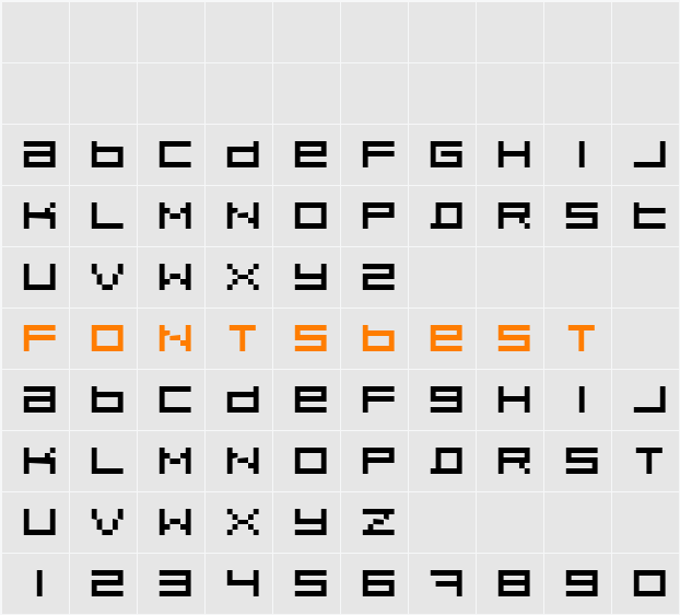 Pixeldust Expanded Character Map