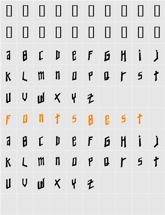 Young Zaphod Character Map