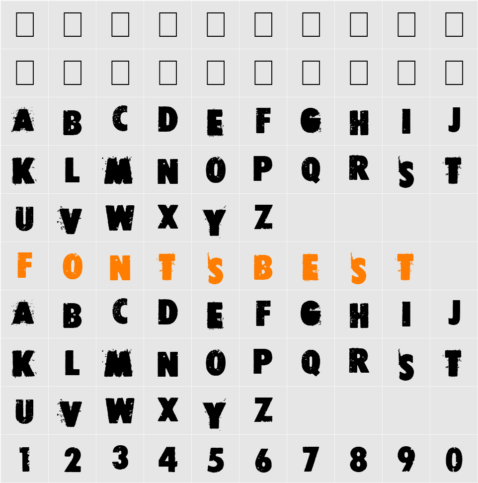 Free press Character Map