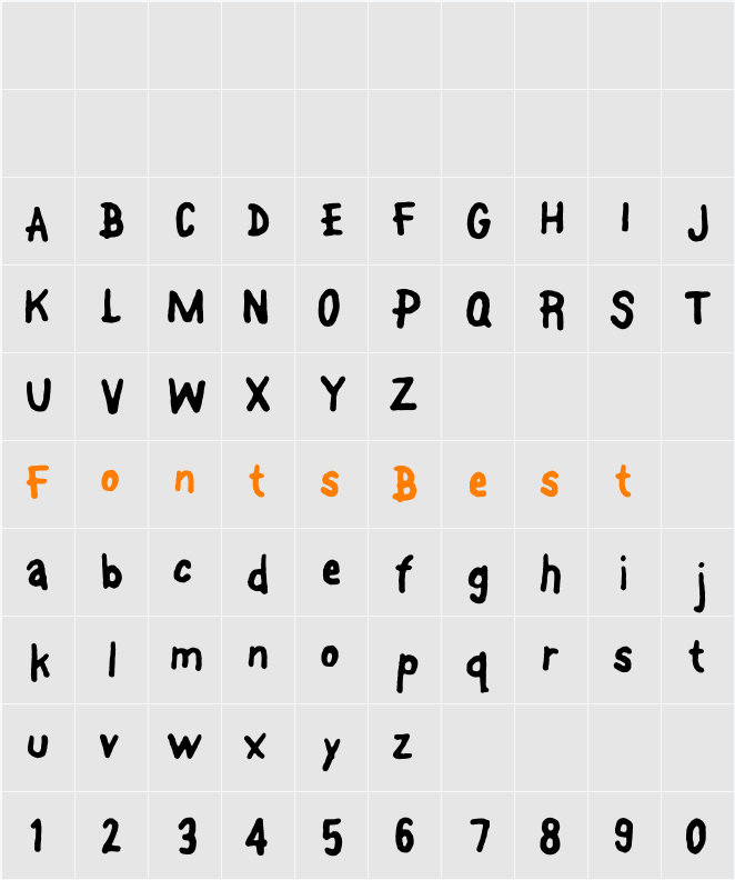 Font-On-A-Stick Character Map