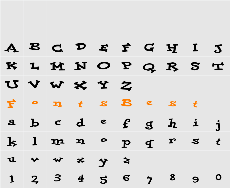 DoloresCyr Black Character Map