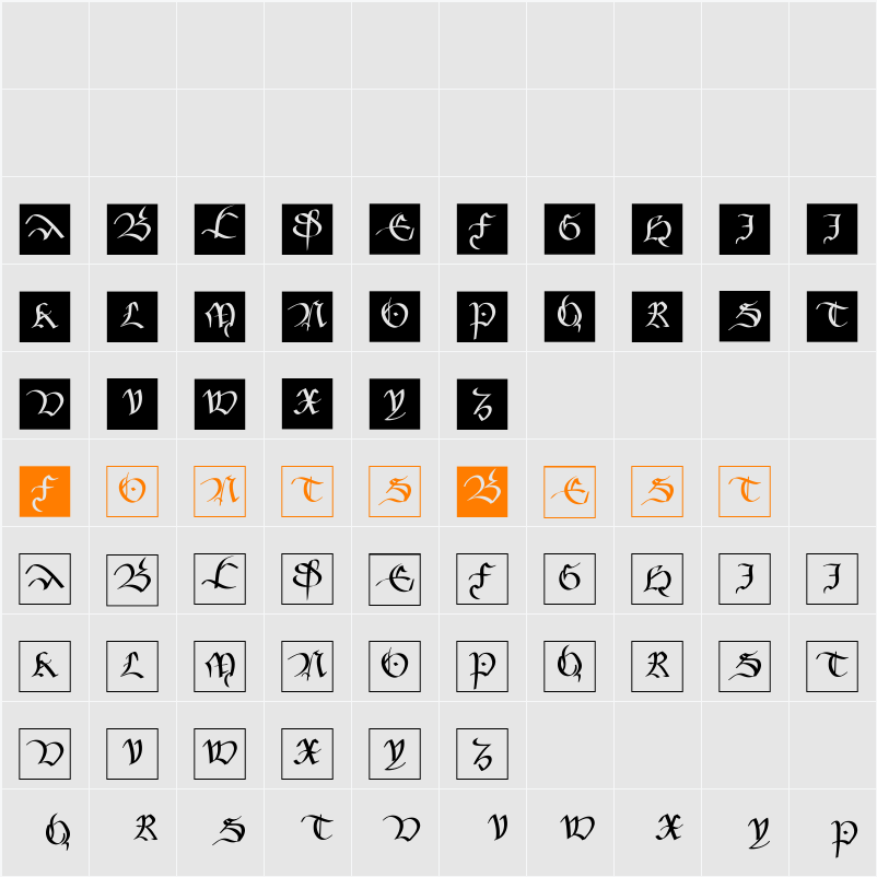MKancellerescaCaps Character Map