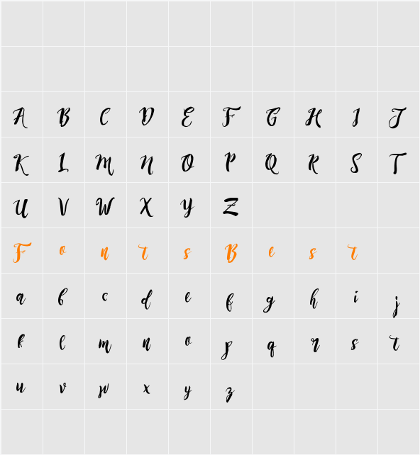 DirtylineRising Brush Free Character Map