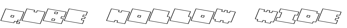 QUBE HOLLOW WIDE Font Image
