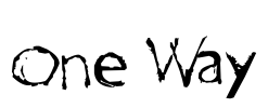 One Way Font Image
