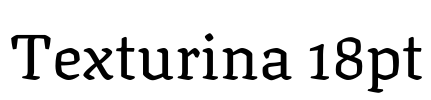 Texturina 18pt Font Image