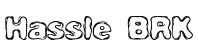 Hassle BRK Font Image