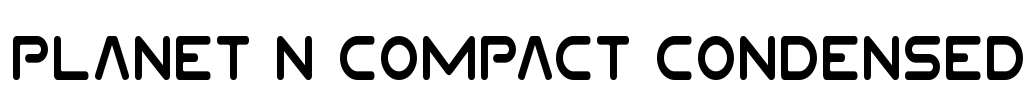 Planet N Compact Condensed Font Image