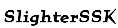 SlighterSSK Font Image