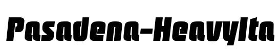 Pasadena-HeavyIta Font Image
