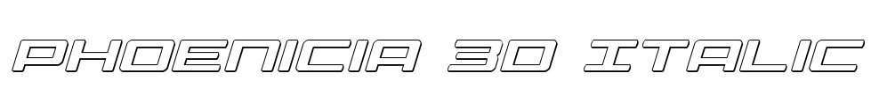 Phoenicia 3D Italic