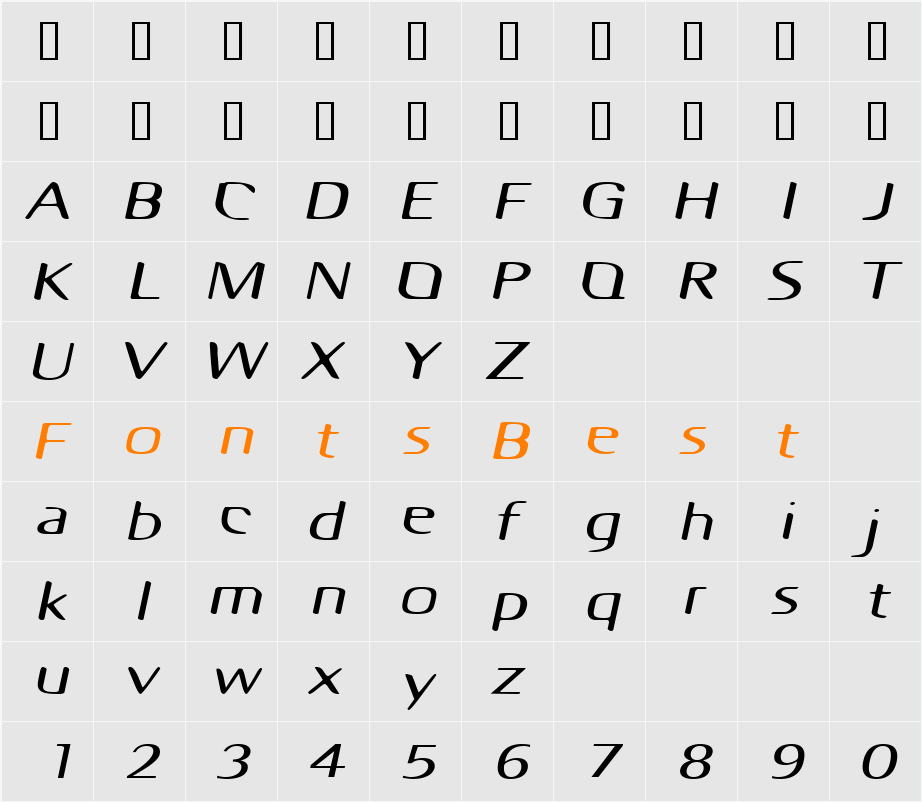 OdysseyExtended Character Map