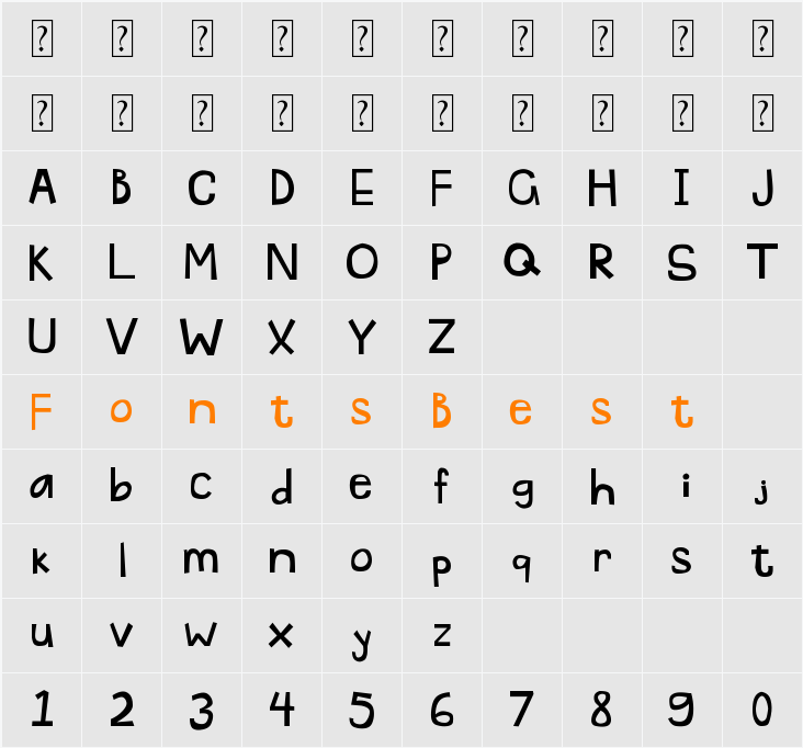 Pascu1 Character Map