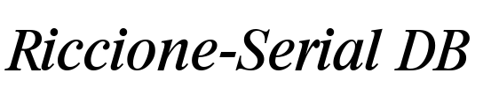 Riccione-Serial DB Font Image