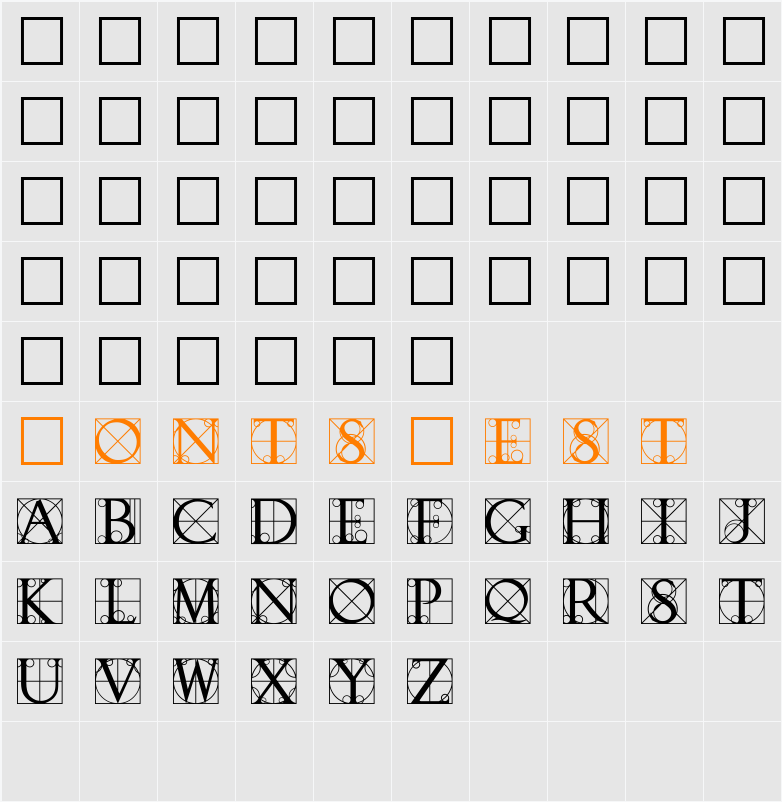 FZ BORDERS 23 Character Map