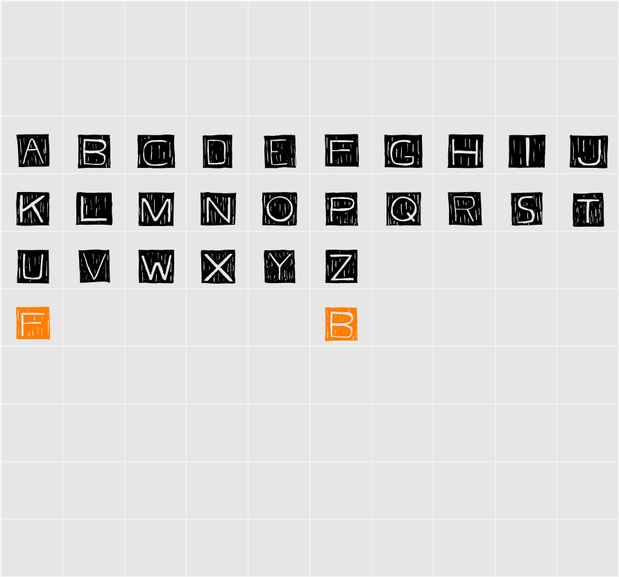 FKafka Character Map