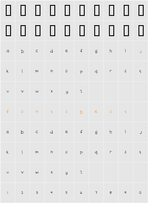 glad Character Map