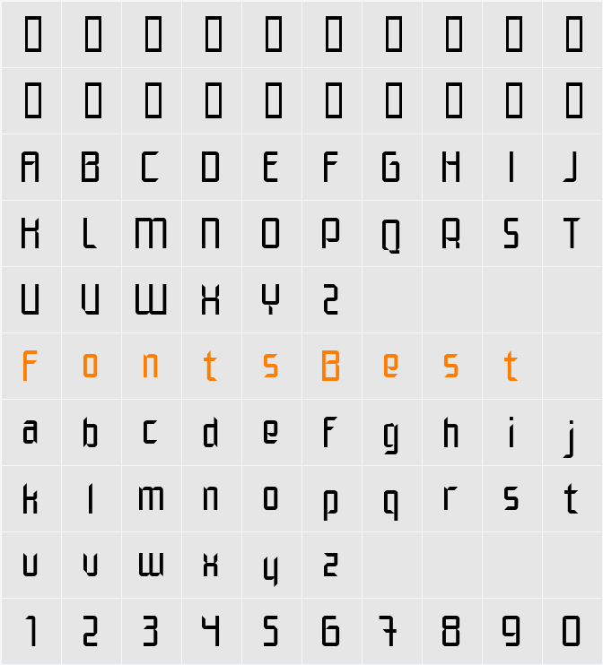 Elegante Character Map