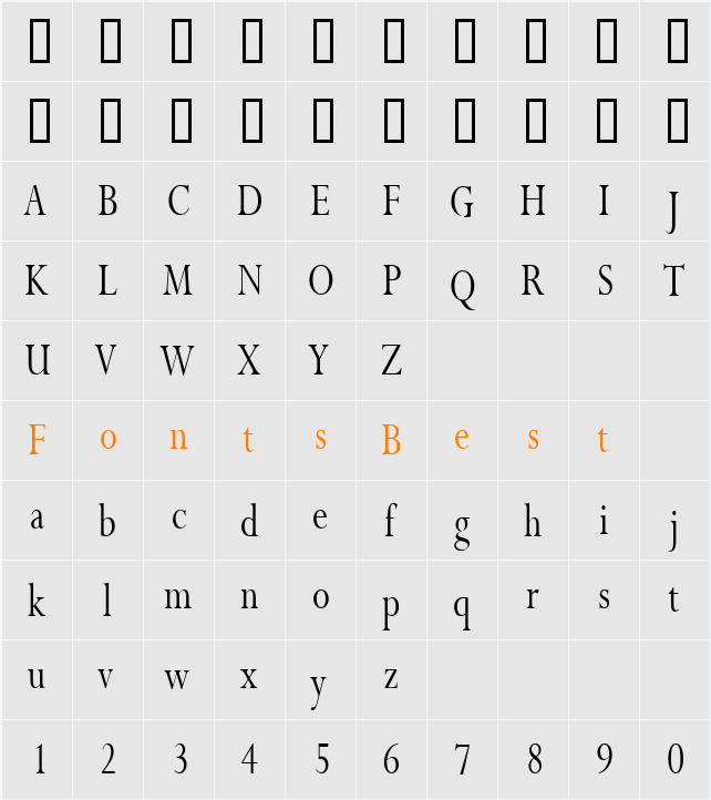 Rapid Thin Character Map