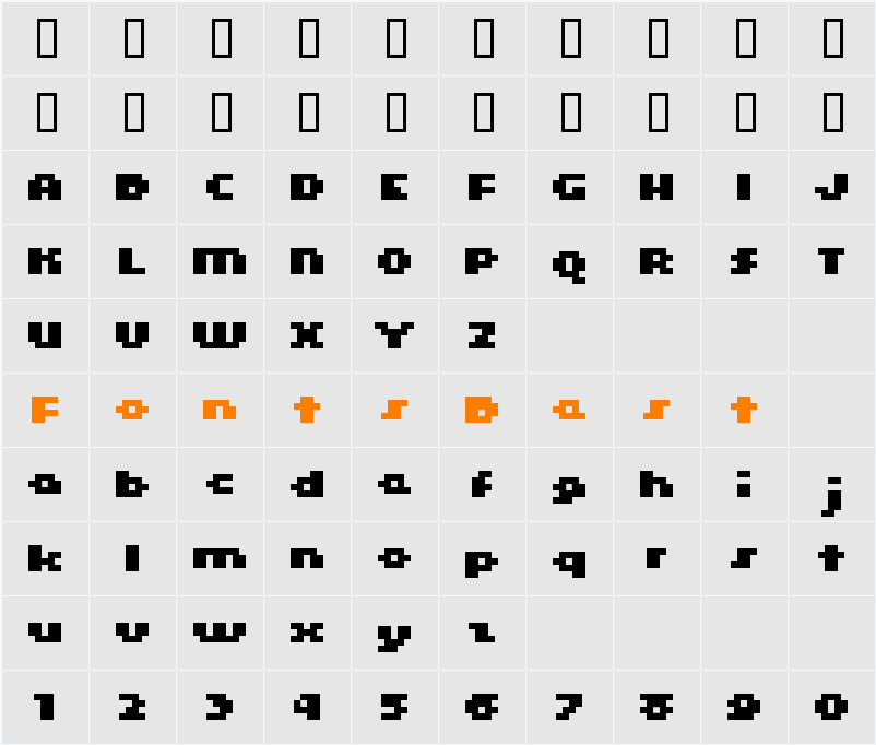 kroeger 04_65 Character Map