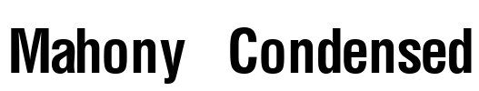 Mahony Condensed Font Image