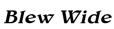Blew Wide Font Image