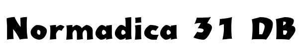 Normadica 31 DB Font Image