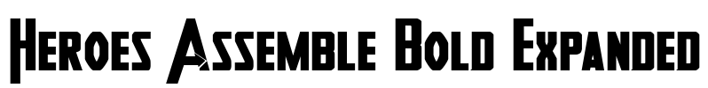 Heroes Assemble Bold Expanded Font Image
