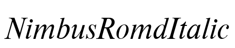 NimbusRomdItalic Font Image
