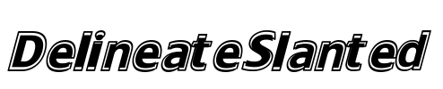 DelineateSlanted Font Image