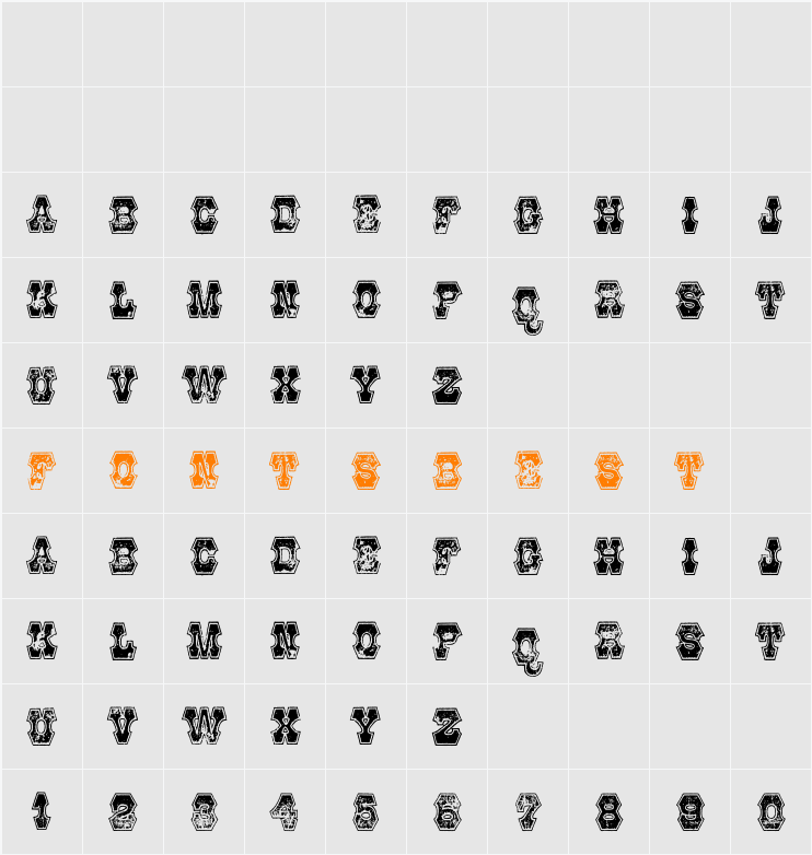 Thunder Mountain WF Character Map