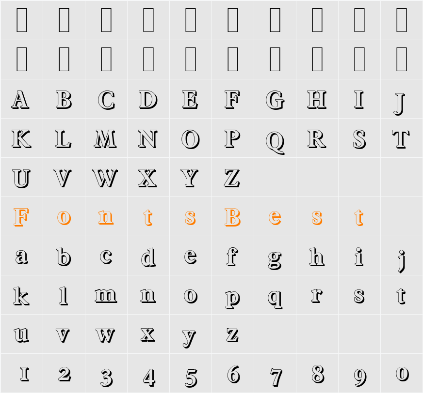 FranciscoShadow Character Map