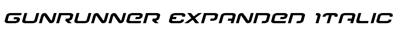 Gunrunner Expanded Italic