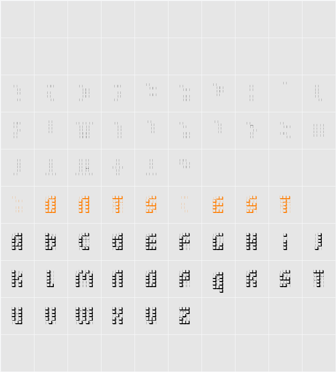 bleuck Character Map