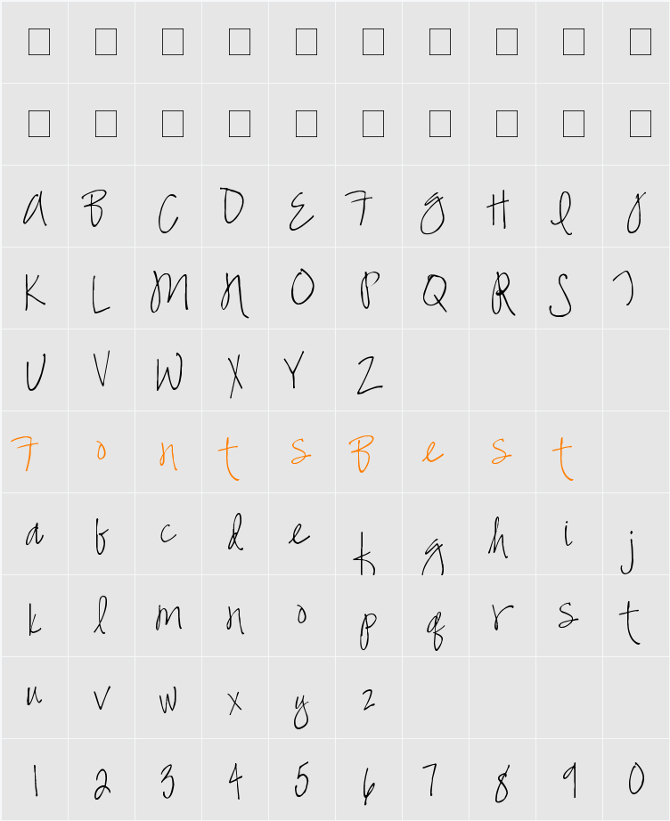 SP Inspired Character Map