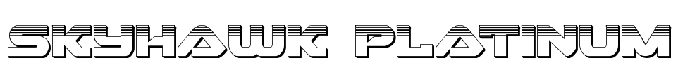 Skyhawk Platinum Font Image