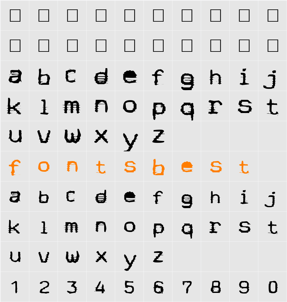 Stock Quote Character Map
