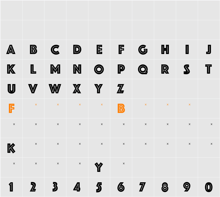PhosphateInline Character Map