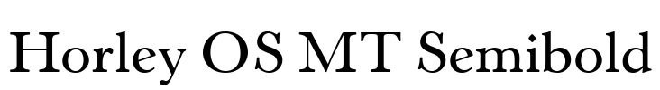 Horley OS MT Semibold Font Image