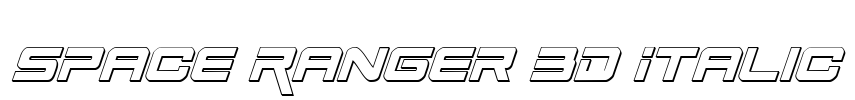 Space Ranger 3D Italic Font Image