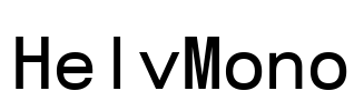 HelvMono Font Image