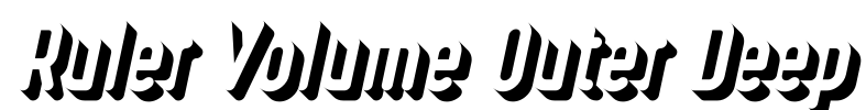 Ruler Volume Outer Deep Font Image