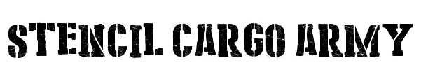 Stencil Cargo Army Font Image