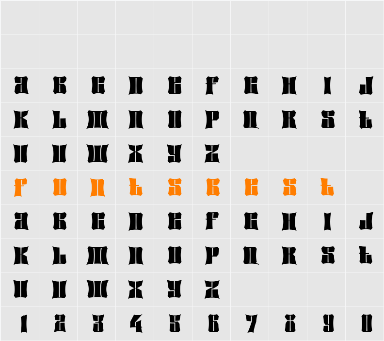 a_GladeCncv Character Map