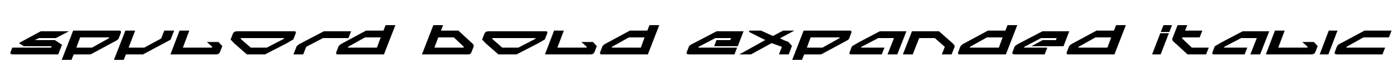Spylord Bold Expanded Italic Font Image