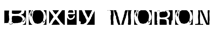 boxey moron Font Image