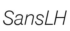 SansLH Font Image