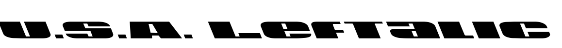 U.S.A. Leftalic Font Image